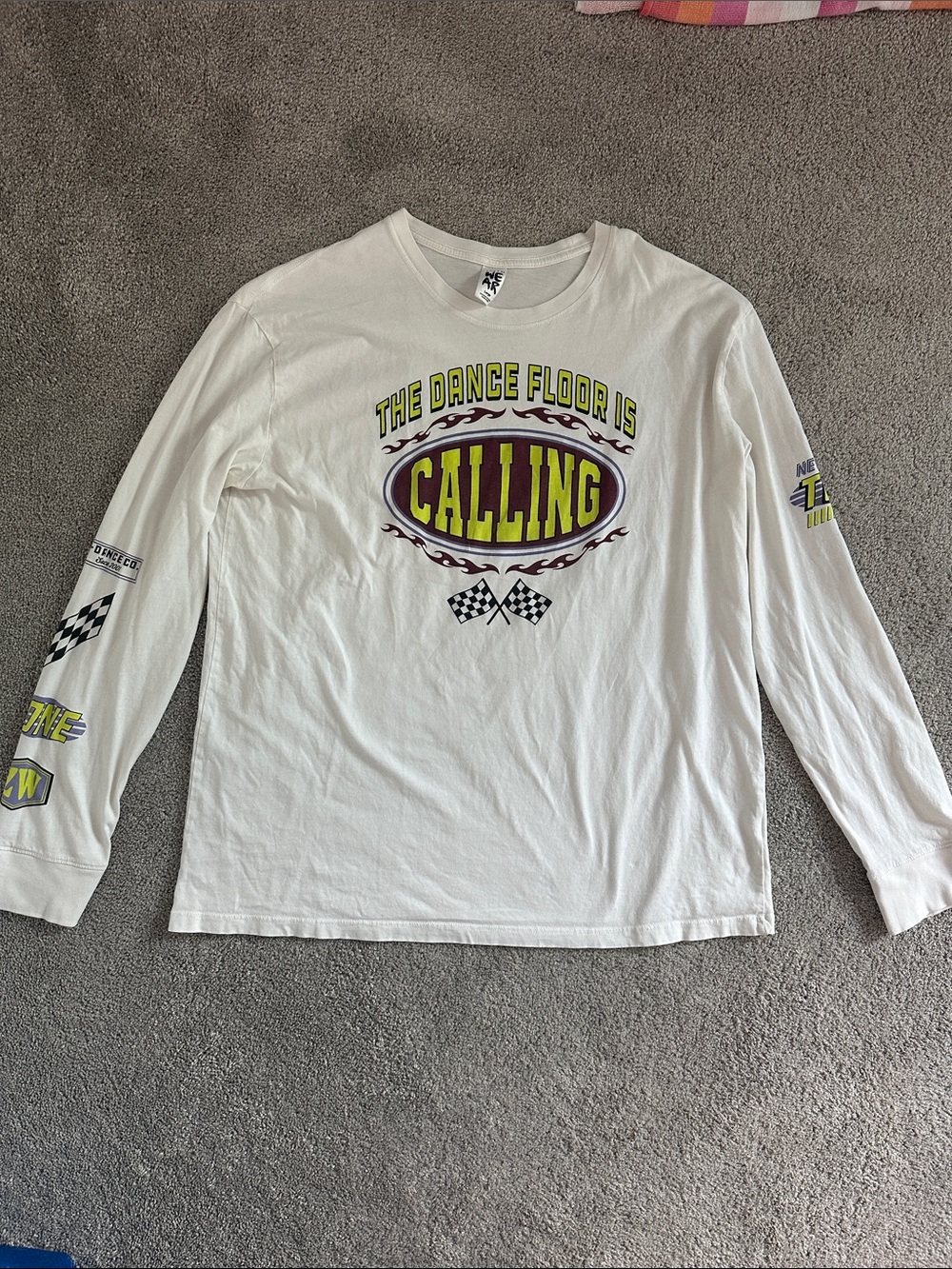 Long Sleeve White Zumba Top